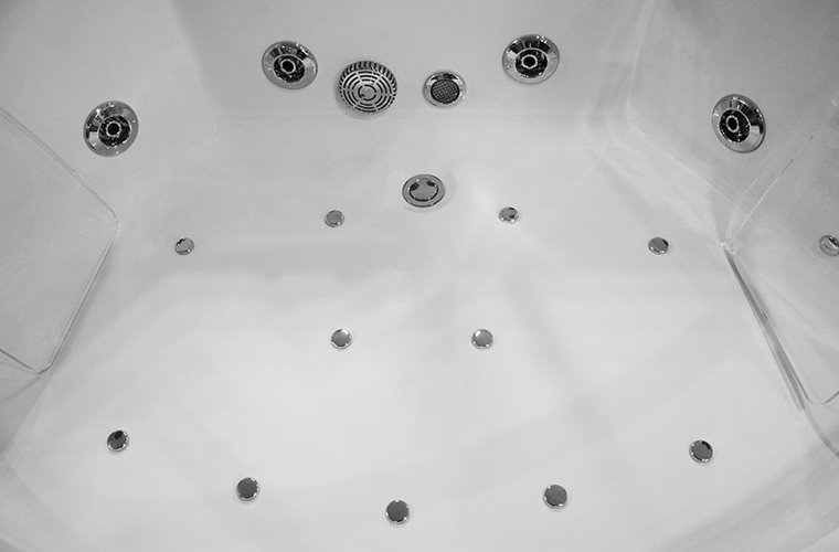 Wanna z hydromasażem przeszklona narożna 141x141 cm MO-0053N
