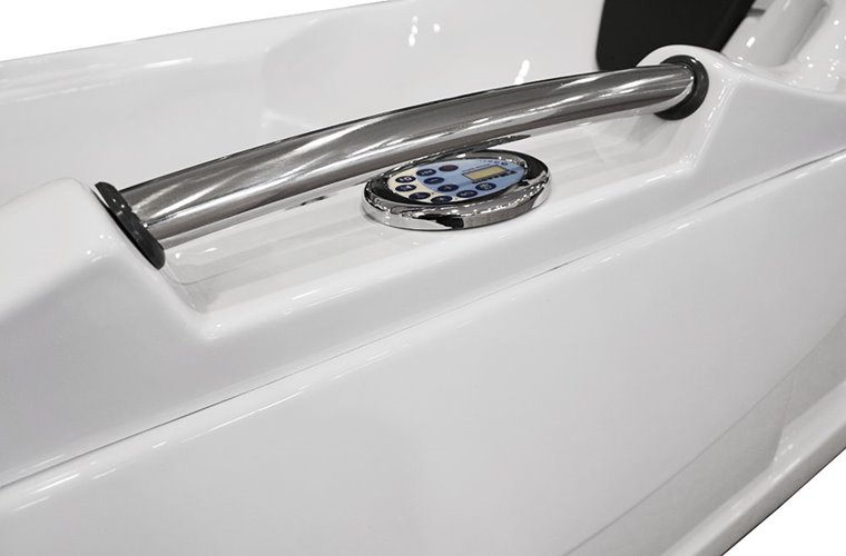 Wanna z hydromasażem prostokątna do rogu łazienki 150x83 cm MO-0204