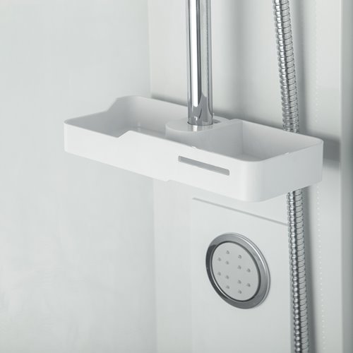 Kabina prysznicowa zabudowana z hydromasażem biała 90x90 Wega WH Kerra