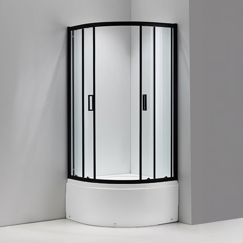 Kabina prysznicowa na głębokim brodziku czarny profil 80x80 Maja Hydrosan