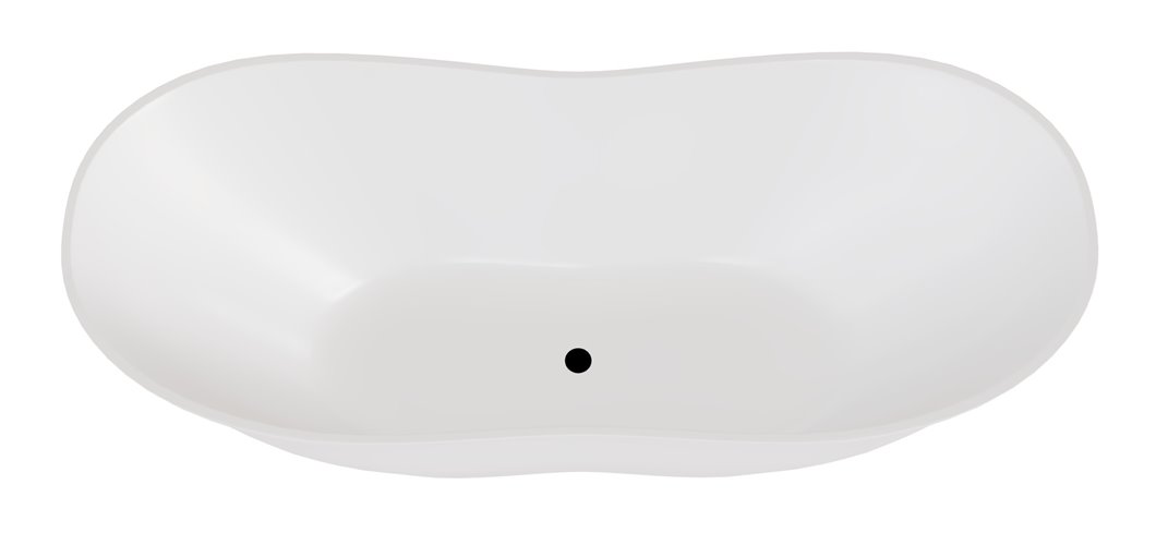 Wanna wolnostojąca 160 cm + klik-klak czarny Viya Besco WMD-160-VKB