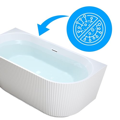 Wanna wolnostojąca przyścienna korek biały 170 cm Carlo Led Hydrosan