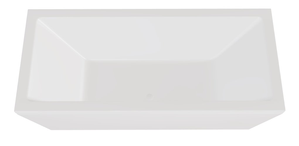 Wanna wolnostojąca prostokątna syfon biały Vera 170 Besco