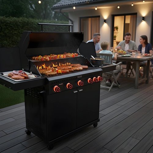 Grill gazowy w ogrodzie aranżacja