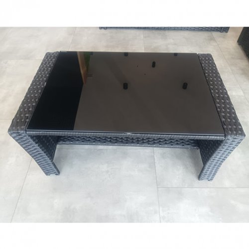 Meble ogrodowe z technorattanu sofa, stół, fotele zestaw Lagos