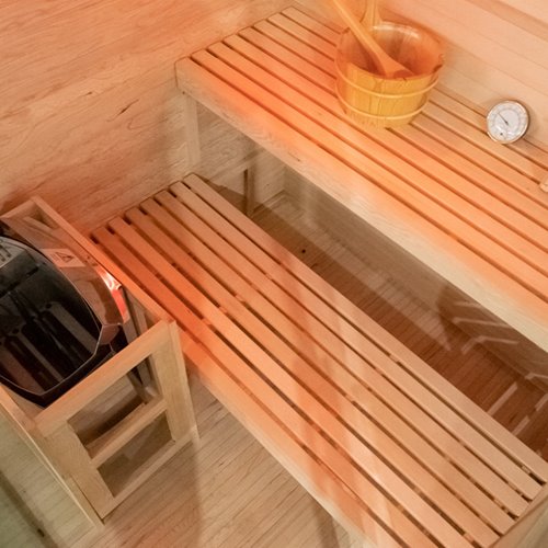 Sauna fińska pięciokątna 5 osobowa wysokotemperaturowa 6W Harvia 150x150 cm Lark4