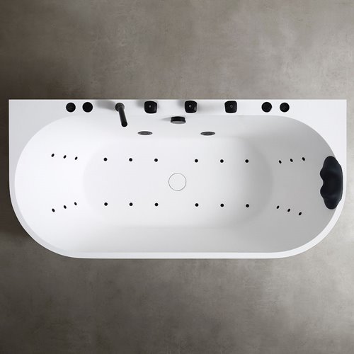 Wanna wolnostojąca przyścienna z hydromasażem 170x85 cm MUE-005W