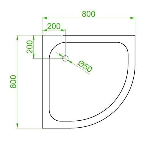 Kabina prysznicowa półokrągła zabudowana profil stal szczotkowana 80x80 Puerto zdjęcie 26