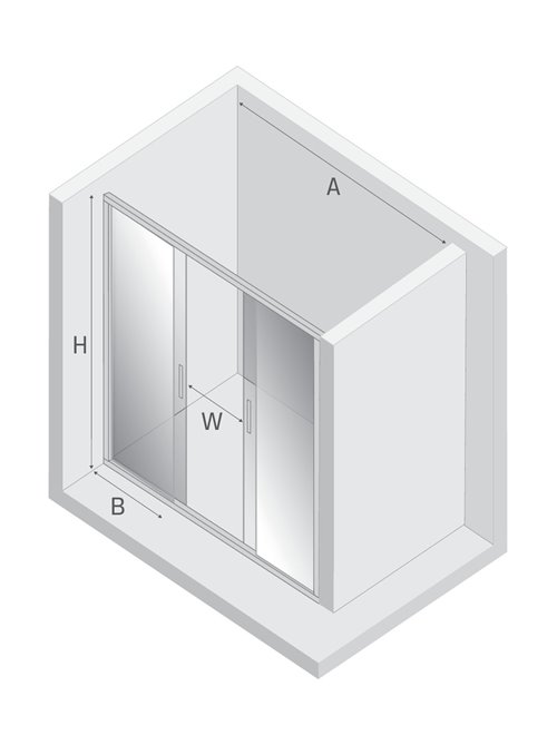 Drzwi prysznicowe rozsuwane 150 cm D-0184A Corrina New Trendy