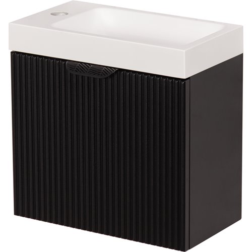 Szafka łazienkowa wisząca z umywalką czarny mat 40 cm Fresco Gante