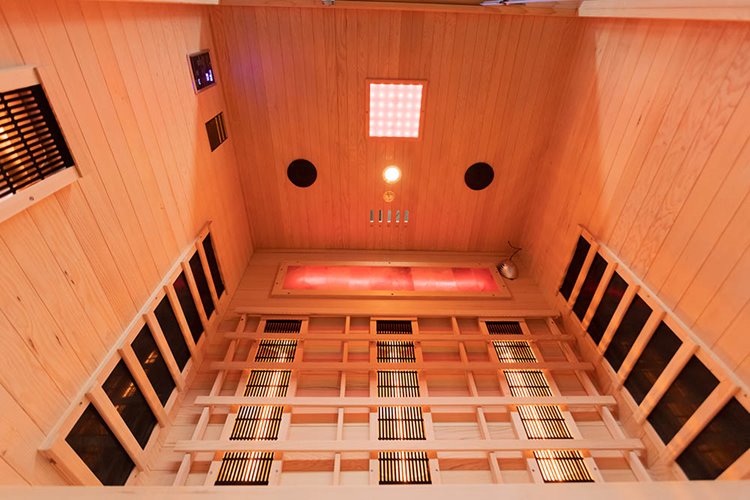 Sauna na podczerwień trzyosobowa panele sól himalajska 150X120X190CM MO-EA3R Infrared Mazur