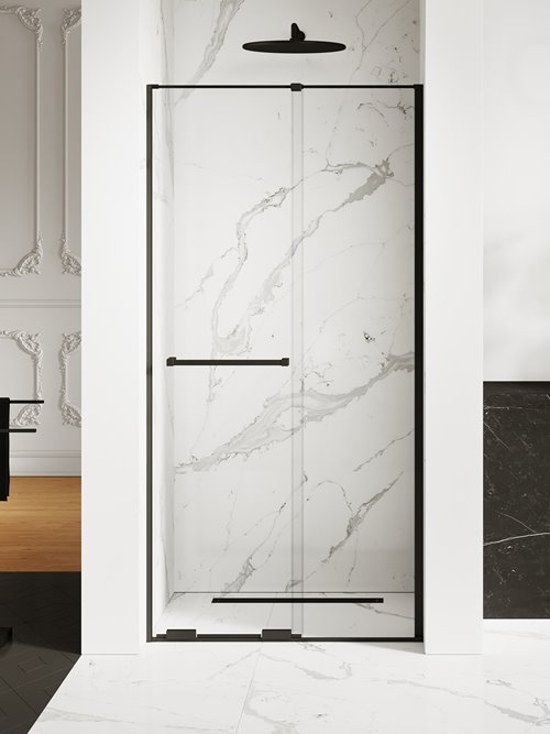Smart Black New Trendy czarne drzwi prysznicowe wnękowe rozsuwane 100 cm EXK-6630