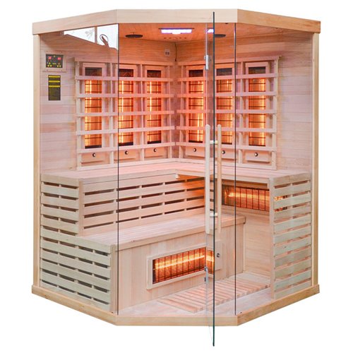 Sauna na podczerwień 5-osobowa 150x150 cm grzejniki kwarcowe i karbonowe Alta4 Infrared