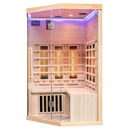 Sauna na podczerwień 3-osobowa 120x120 cm grzejniki kwarcowe i karbonowe Alta6 Infrared