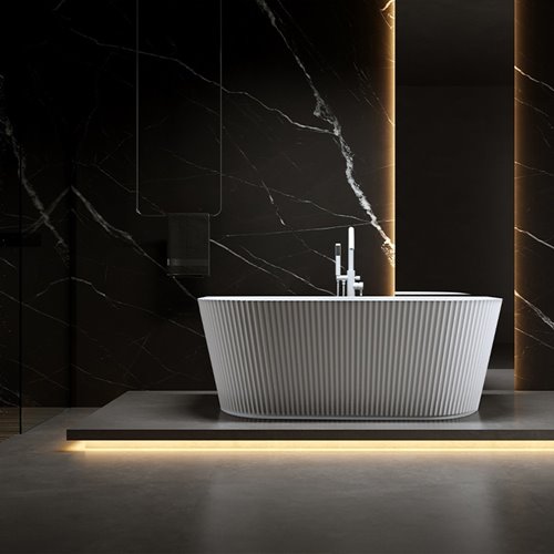 Wanna wolnostojąca przyścienna korek biały 170 cm Carlo Led Hydrosan