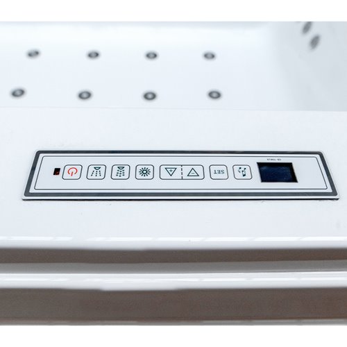 Wanna z hydromasażem prostokątna do zabudowy + obudowa Kalambo BL 190x150 cm