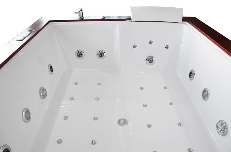 Wanna z hydromasażem do zabudowy prostokątna 180x150 cm MO-1666 Turbo