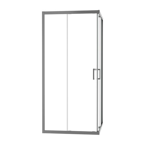 Stal szczotkowana kabina prysznicowa kwadratowa szkło przeźroczyste 80x80 cm Modern Besco MKGM-80-190C zdjęcie 2