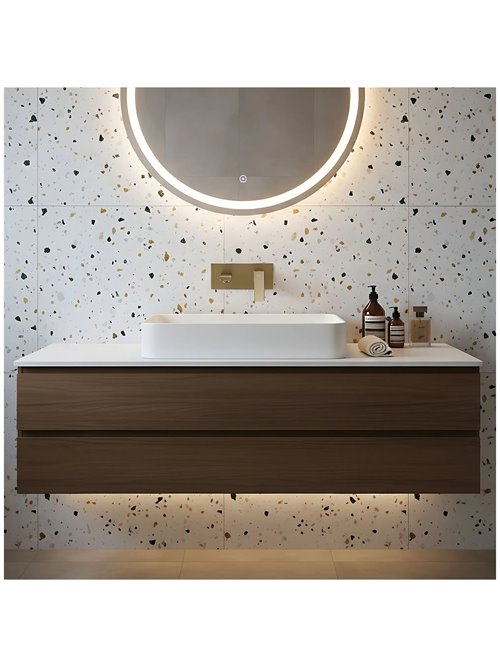 Bateria umywalkowa podtynkowa box Rea Joe złoto szczotkowane