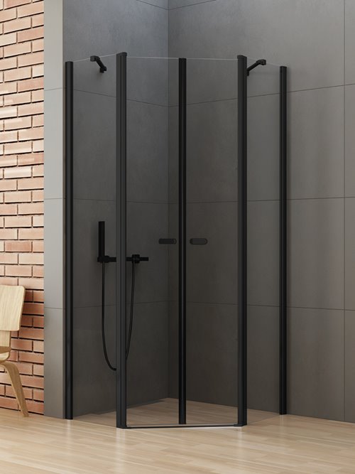 Kabina prysznicowa pięciokątna 90x90 K-0617 New Soleo Black