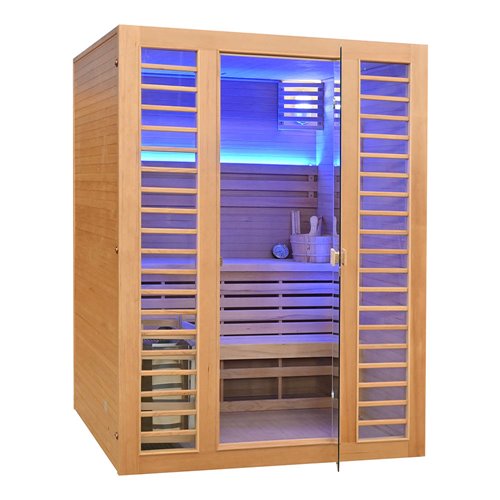 Sauna sucha fińska piec 6 KW Harvia BC60 + kamienie solne 150X150X190CM MO-TS3B XL Mazur
