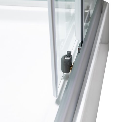 Kabina prysznicowa zabudowana kwadratowa 80x80 cm profil szczotkowany LISA