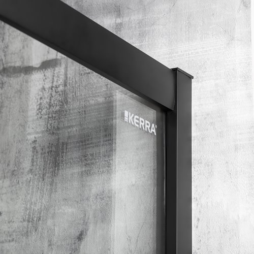 Kabina prysznicowa z niskim brodzikiem czarny profil 80x80 Aruba Kerra