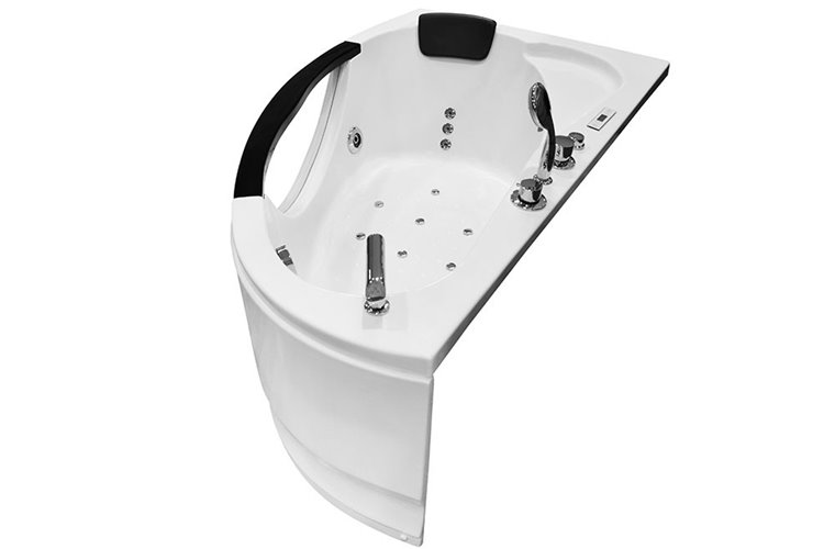 Wanna z hydromasażem narożna 169x90 cm lewa MO-0024