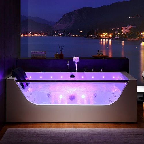 Wanna z hydromasażem prostokątna 180x120 cm Nike 937 Hydrosan