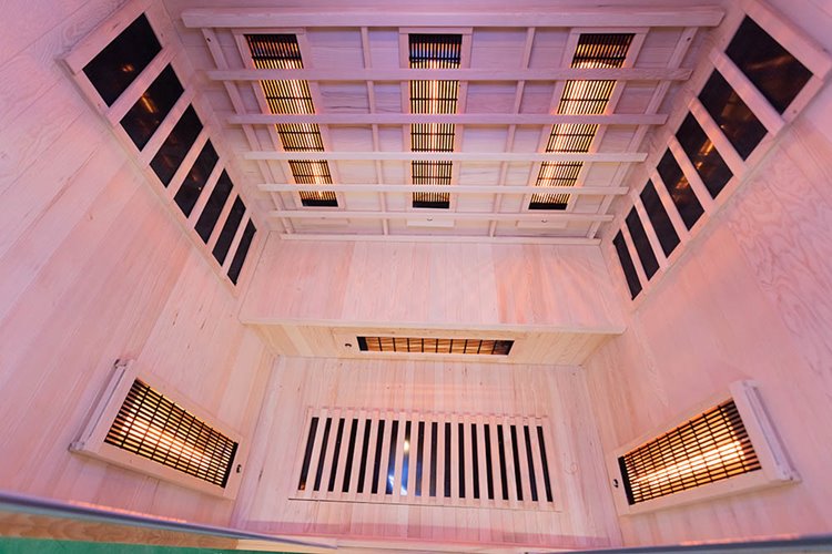 Sauna na podczerwień trzyosobowa panele sól himalajska 150X120X190CM MO-EA3R Infrared Mazur