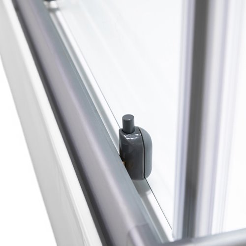 Kabina prysznicowa zabudowana prostokątna profil szczotkowany 100x80 Alma Prawa