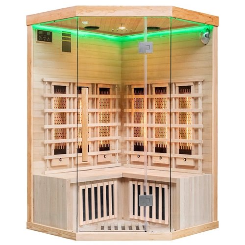 Sauna na podczerwień 3-osobowa 120x120 cm grzejniki kwarcowe i karbonowe Alta6 Infrared