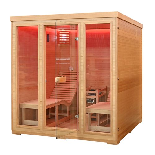 Sauna sucha fińska piec 8 KW Harvia BC80 + kamienie solne 180X180X190CM MO-TS4 Mazur