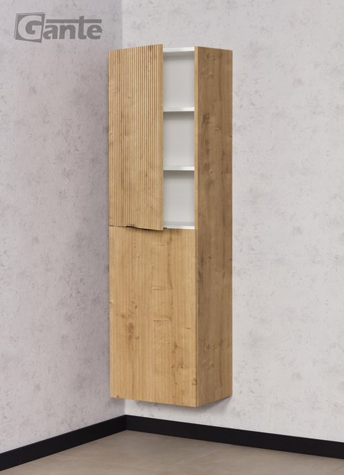 Słupek łazienkowa wiszący dąb naturalny 45x155 cm Brendo Gante