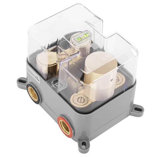 Złoty zestaw prysznicowy podtynkowy z termostatem Lungo Rea Gold