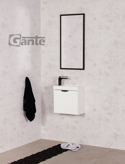 Szafka łazienkowa wisząca z umywalką biały mat 40 cm Fresco Gante