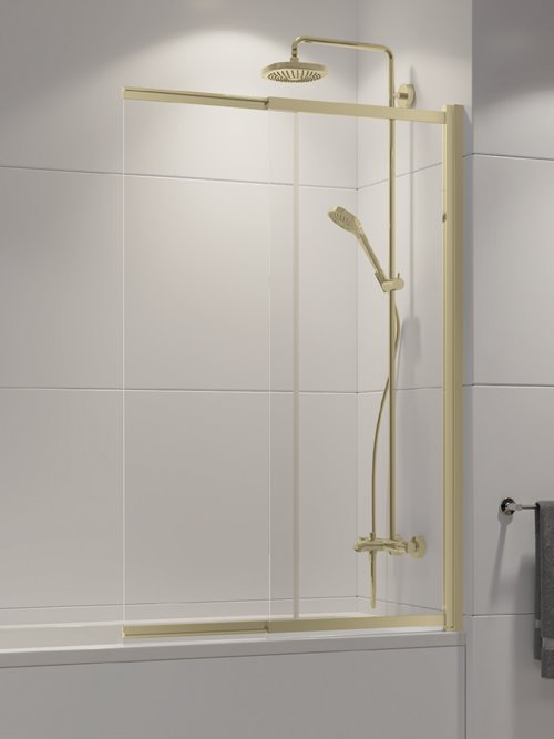 Parawan wannowy rozsuwany złoty połysk 85x150 P-0101 Sensi Light Gold New Trendy