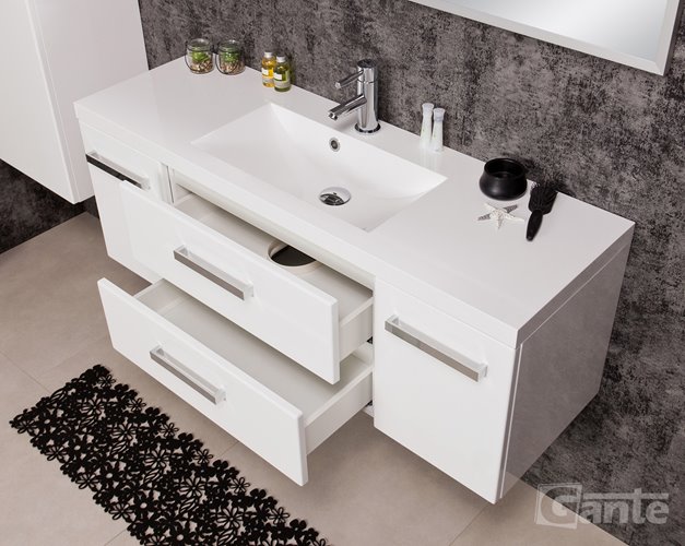 Szafka z umywalką dolomitową 120/39C seria Fokus B