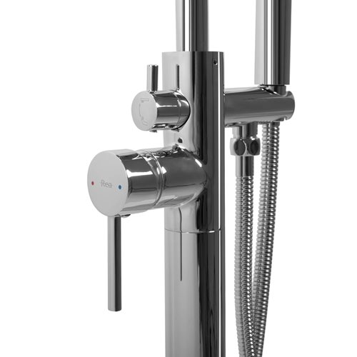 Chromowana bateria wannowa wolnostojąca Mono Rea