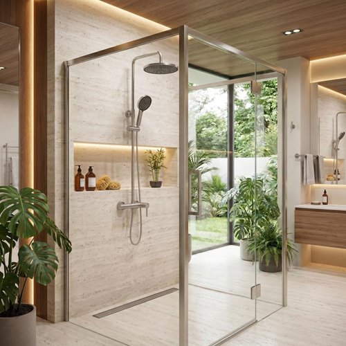 Zestaw Rea Foster z deszczownicą inox