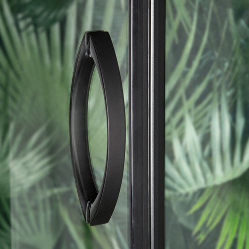 Czarna kabina prysznicowa jednoskrzydłowa Splash 80 Black