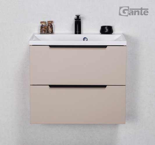 Szafka łazienkowa wisząca z umywalką 60 cm 46/2 Sydney Smooth kolor Macadamia