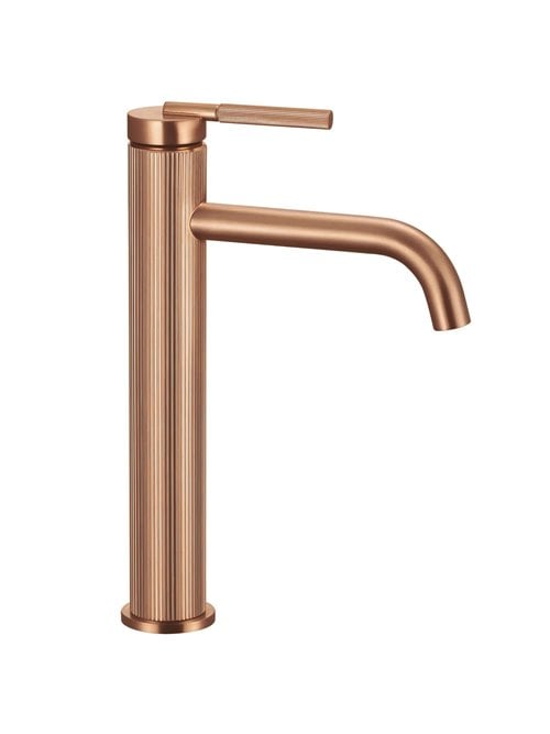 Bateria umywalkowa wysoka Argon Rea miedź szczotkowana
