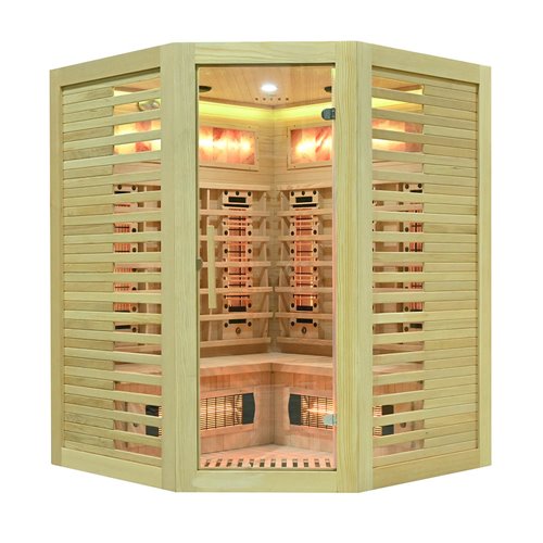 Sauna na podczerwień kamień solny + turmaliny 150X150X190CM MO-RL3CST Infrared Mazur