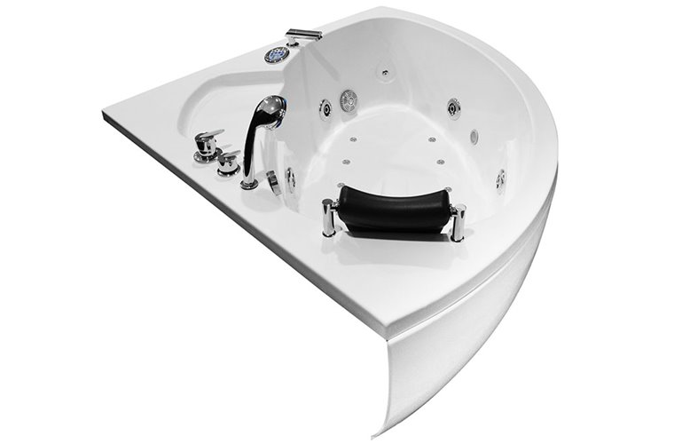 Wanna łazienkowa z hydromasażem Spa narożna 135x135 cm MO-0313