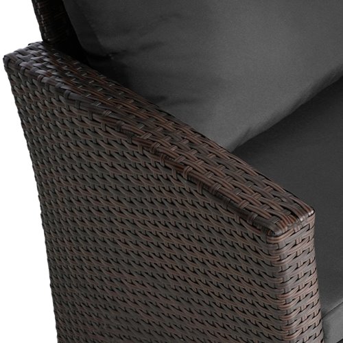 Meble ogrodowe z technorattanu sofa, stół, fotele zestaw Lagos kolor brąz zdjęcie 13