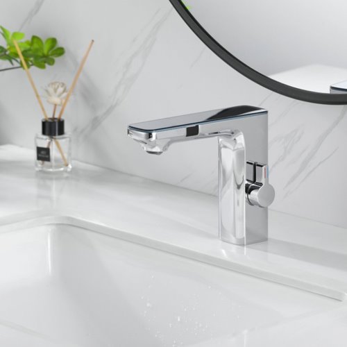 Chromowana bateria bezdotykowa automatyczna F14A LCD