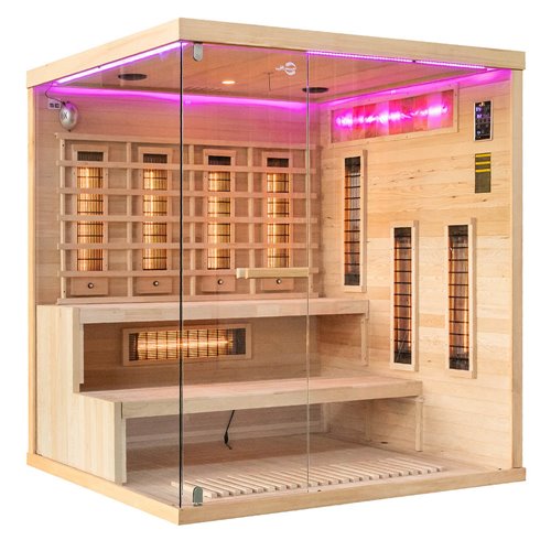 Sauna na podczerwień 4 osobowa + kamienie solne 180X160X200CM MO-EP4RSP XL Infrared Mazur