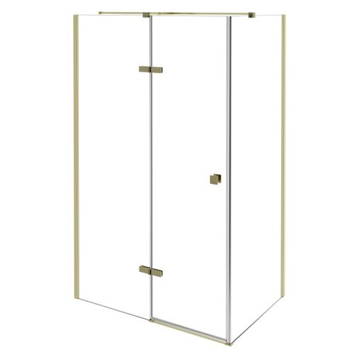 Złota prostokątna kabina prysznicowa 120x90 lewa Pixa Gold Besco