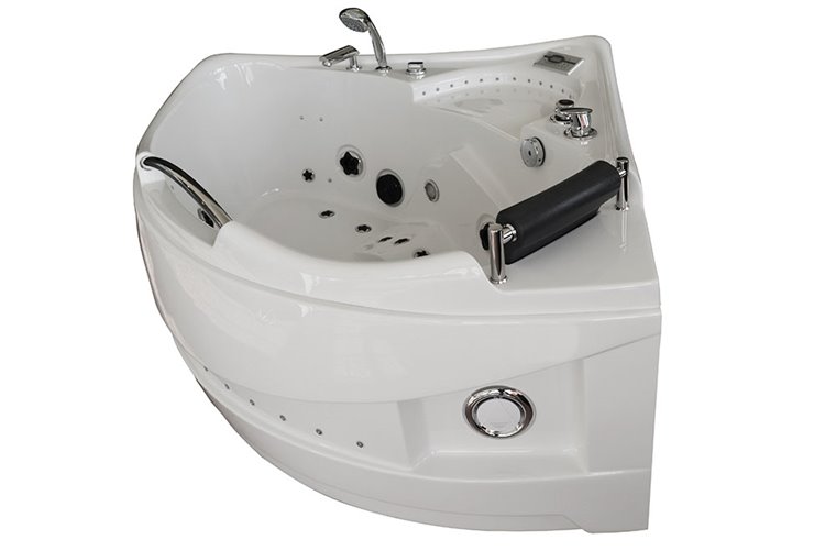 Wanna z hydromasażem narożna prawa 135x135 cm MUS-1085